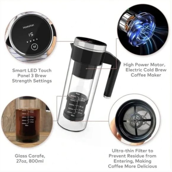 Amazing ELECTRIC Cold Brew Maker! Perfect Christmas Gift!  NIB! - Picture 4 of 7